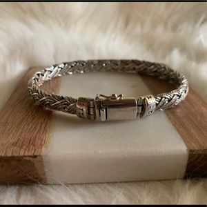 Men’s Bracelet Solid Sterling Silver, .925 Byzantine Bracelet 9 inches handmade